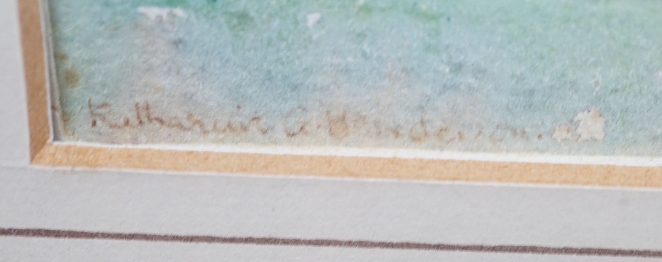 Katherine G Henderson, watercolour, Cnoc-Cuil Phail, unsigned, inscribed verso, 12 cm X 17.5 cm